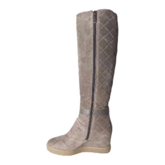 AQUATALIA Callie Faux-Shearling Tall Wedge Boot Size 7.5 - Picture 7 of 10